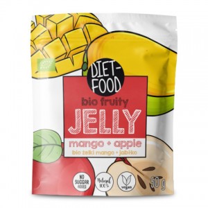 Mangų ir obuolių skonio vaisių bio želė Diet food, 50 g